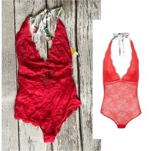 Sam Edelman Lace Halter Bodysuit - Sz M